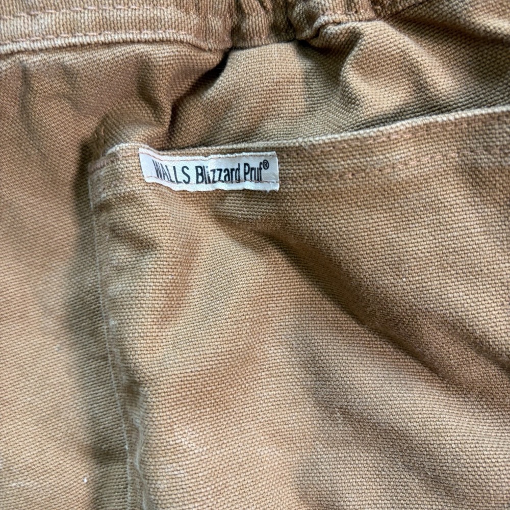 Vtg Walls Coveralls Brown Blizzard Puff Insulated Workwear Mens Sz Large Reg - Picture 14 of 15